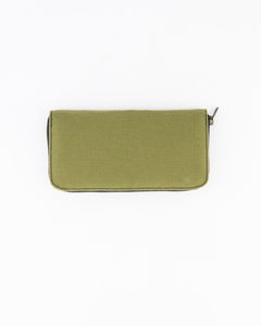 The Camps Bay Purse | Black Leather Inner and Green Canvas Outer