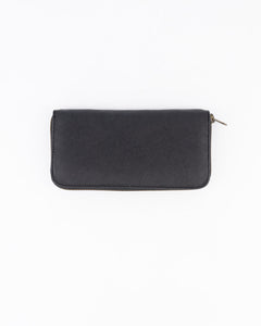 The Camps Bay Purse | Black Leather and Navy Canvas