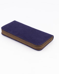The Camps Bay Purse | Brown Leather Inner and Navy Canvas Outer