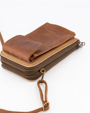 Load image into Gallery viewer, The Llandudno Leather &amp; Canvas Shoulder-Strap Purse
