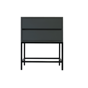 El Capitan Grey Side Table Two Drawer With Hidden Handles
