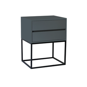 Kilimanjaro Grey Side Table Two Drawer With Hidden Handles