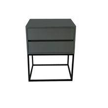 Load image into Gallery viewer, Kilimanjaro Grey Side Table Two Drawer With Hidden Handles
