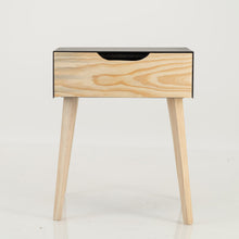 Load image into Gallery viewer, Manaslu Black Side Table Slimline One Drawer - Cut Out Handle
