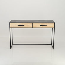 Load image into Gallery viewer, Mont Blanc Black Desk two Drawer - Steel Handles
