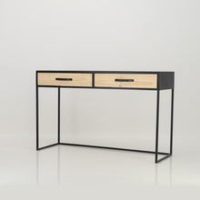 Load image into Gallery viewer, Mont Blanc Black Desk two Drawer - Steel Handles

