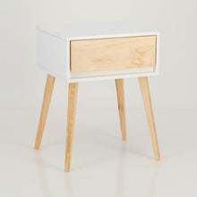 Load image into Gallery viewer, Nallo White Side Table with One Drawer - Hidden Handle
