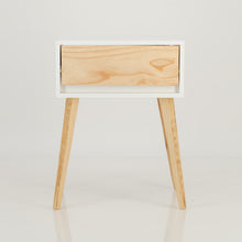 Load image into Gallery viewer, Nallo White Side Table with One Drawer - Hidden Handle
