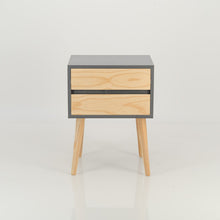 Load image into Gallery viewer, Nallo Grey Side Table with Two Drawers - Hidden Handles
