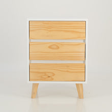 Load image into Gallery viewer, Nallo White Side Table with Three Drawers - Hidden Handles
