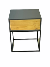 Load image into Gallery viewer, Kilimanjaro Push To Open Grey Side Table One Drawer
