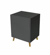 Load image into Gallery viewer, Dudula Grey Three Drawer Side Table
