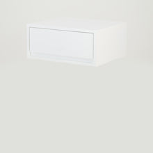Load image into Gallery viewer, Fihlo White One Drawer Floating Side Table
