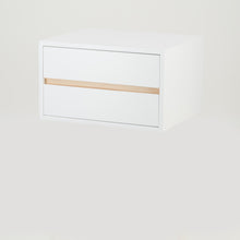 Load image into Gallery viewer, Fihlo Two Drawer Floating Side Table - White
