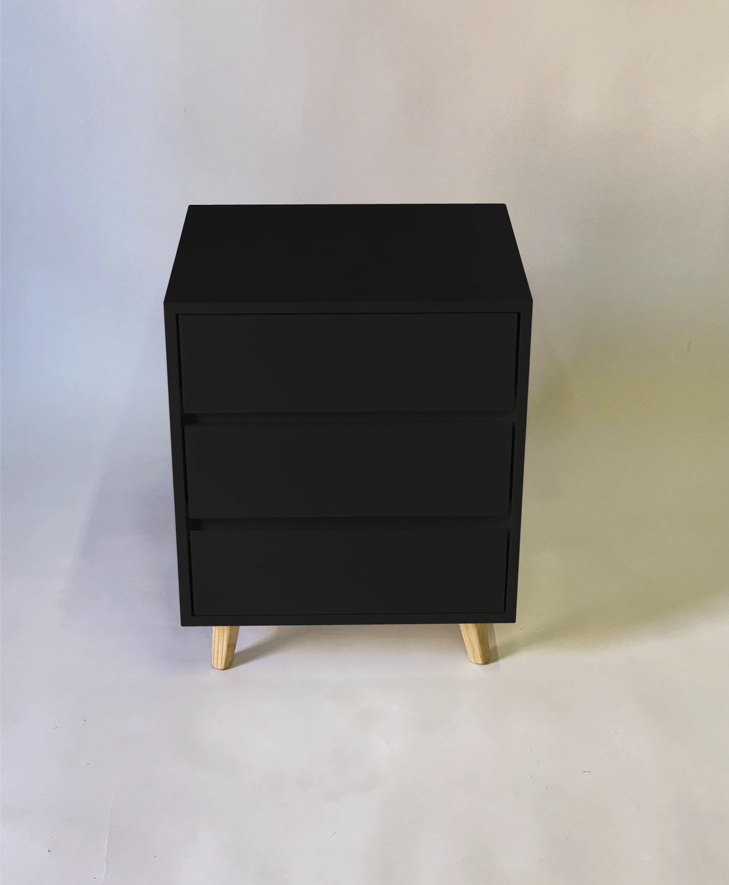 Fihlo Three Drawer Side Table - Black
