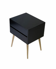 Load image into Gallery viewer, Fihlo Two Drawer Side Table Black
