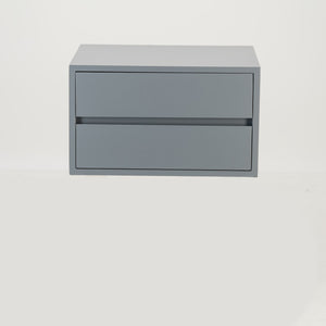 Fihlo Two Drawer Floating Side Table - Grey