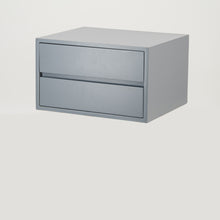 Load image into Gallery viewer, Fihlo Two Drawer Floating Side Table - Grey
