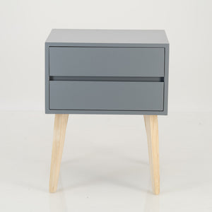 Fihlo Two Drawer Side Table - Grey