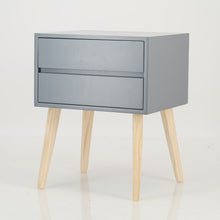 Load image into Gallery viewer, Fihlo Two Drawer Side Table - Grey
