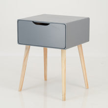 Load image into Gallery viewer, Khaya One Drawer Side Table with Cut Out Handle - Grey
