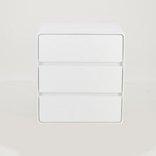 Load image into Gallery viewer, Khaya Three Drawer Floating Side Table with Hidden Handle - White
