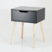 Load image into Gallery viewer, Secaleni Black Side Table Single Drawer
