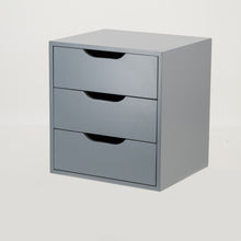 Load image into Gallery viewer, Secaleni Floating Side Table Three Drawer - Grey
