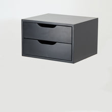 Load image into Gallery viewer, Secaleni Two Drawer Floating Side Table - Black
