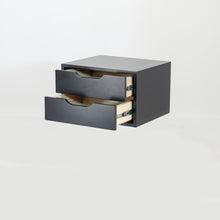 Load image into Gallery viewer, Secaleni Two Drawer Floating Side Table - Black
