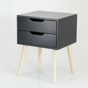 Secaleni Two Drawer Side Table - Black