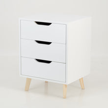 Load image into Gallery viewer, Secaleni Side Table Three Drawer White
