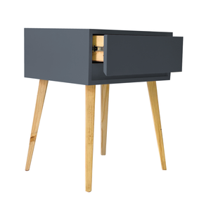 Fihlo One Drawer Side Table Grey