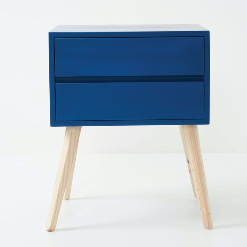 Fihlo Two Drawer Side Table - Kingfisher Blue