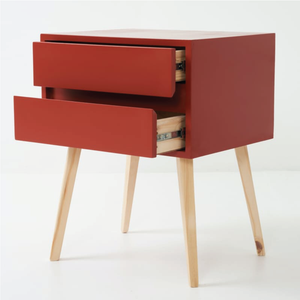 Fihlo Two Drawer Side Table - Red Oxide