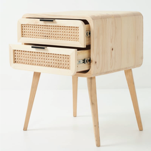 Kuva Cane Two Drawer Side Table