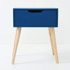 Secaleni Side Table Single Drawer - Kingfisher Blue