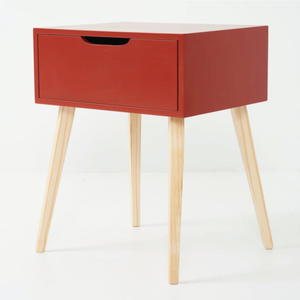 Secaleni Side Table Single Drawer - Red Oxide